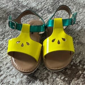 Cat & Jack Yellow and Teal Kids Sandals